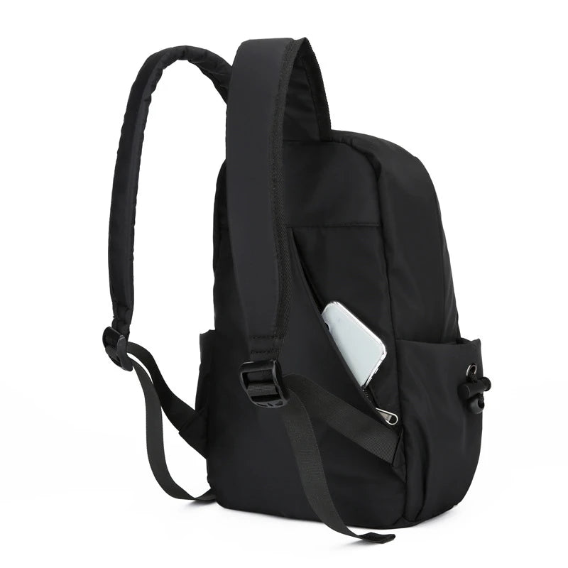 Mini Men's Backpack Fashion Small Black Shoulder School Bag for Man 2024 Canvas Designer Waterproof Sports Travel Male Backpacks