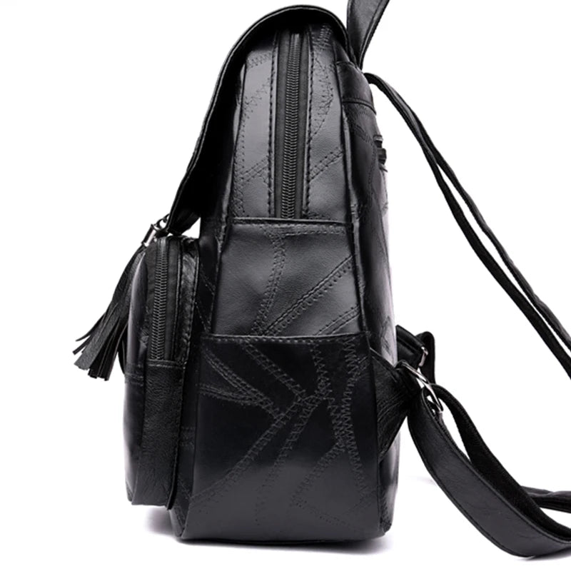 Women Backpack School Bag Classic Black Waterproof Travel Shoulder Bag Multi-function Backpack Women