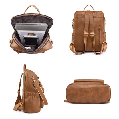 Fashion Women Backpack PU Leather School Bags