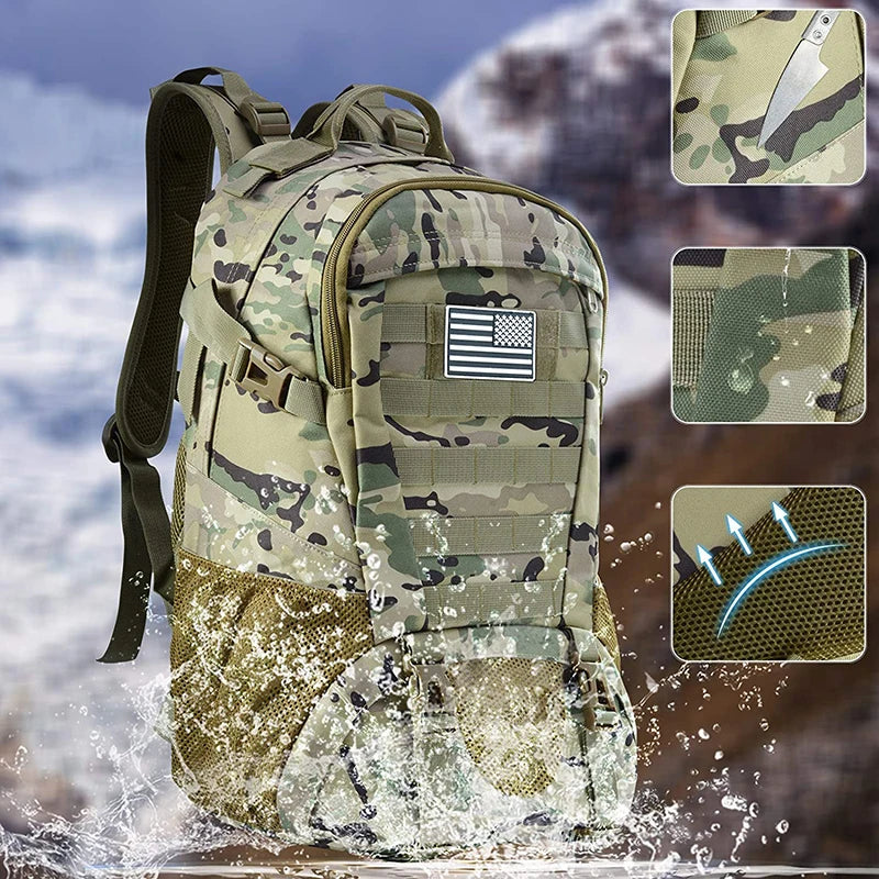 Men Tactical Backpacks Outdoor 35L Large Capacity Man 3 Days Molle Hiking Bags For Outdoor Trekking Camping Backpack Travel Bag