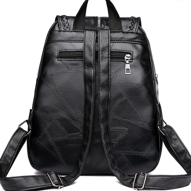 Women Backpack School Bag Classic Black Waterproof Travel Shoulder Bag Multi-function Backpack Women